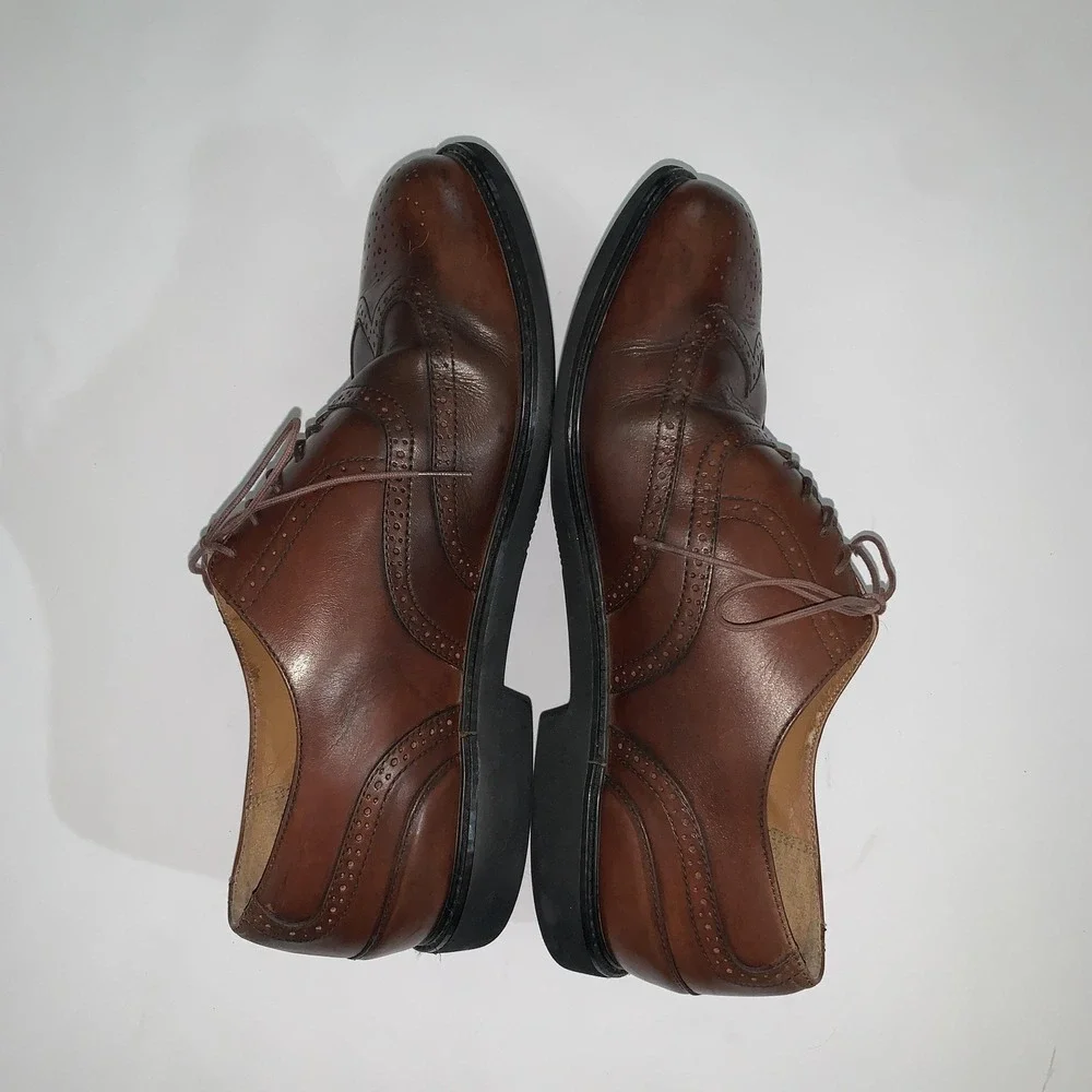 Rockport Shoes Mens Size 11 W Brown Leather Wingtip Brogue Dress Oxford Comfort